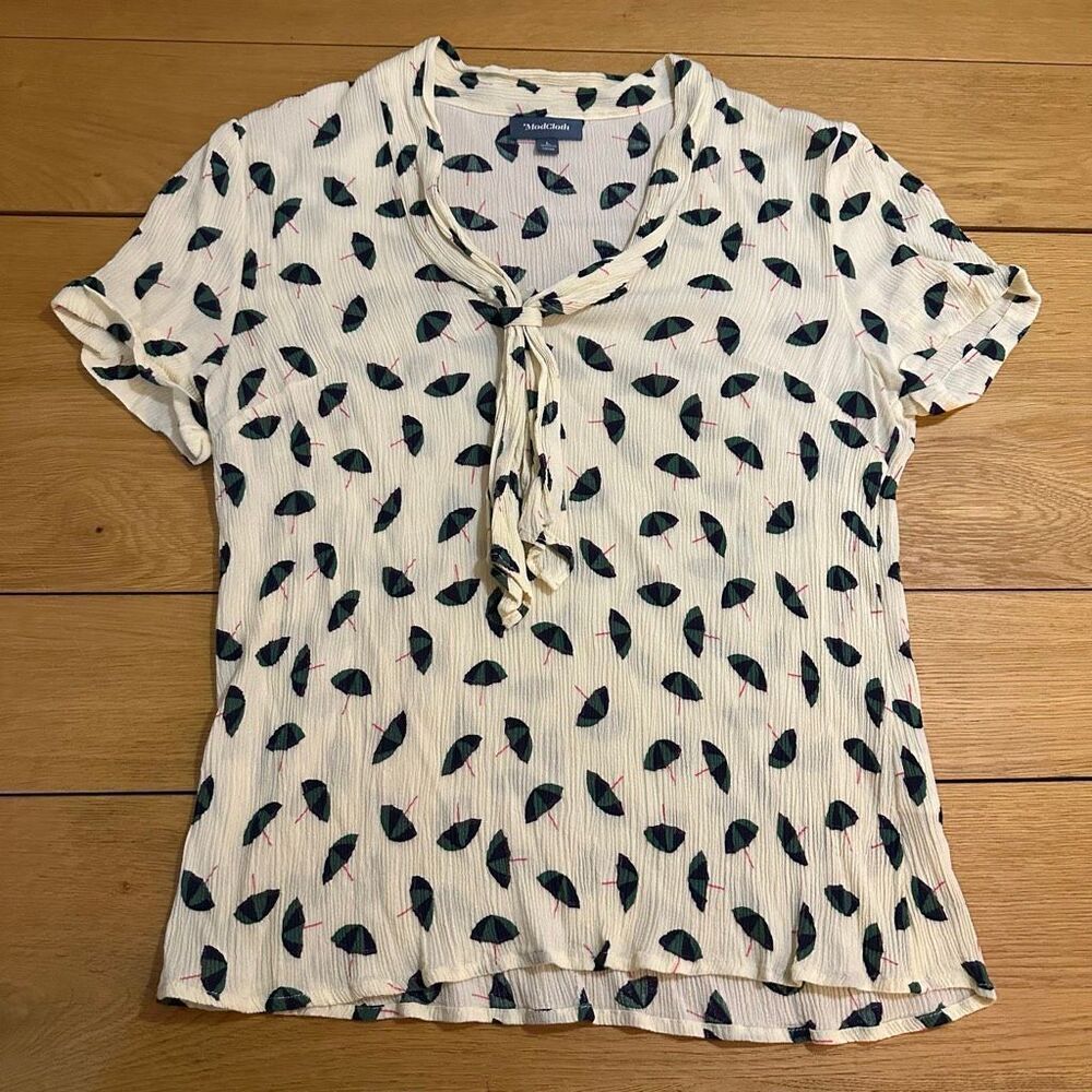ModCloth crepe umbrella blouse large